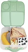 b.box Lunch Box for Kids: Bento Box w/ 4 Compartments (2 Leak Proof), Removable Divider & Gel Pack. Ideal for Big Eaters 3+. School Supplies, 8½ Cup Capacity
