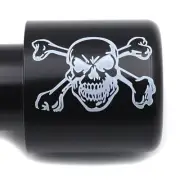 Skull Black Bar End Fit CBR600RR CBR1000RR VFR800 RC51 CBR900RR