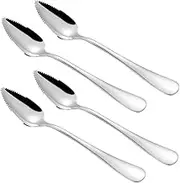 DECOMELODY Stainless Steel Baby Scraping Spoons 4pcs Fruit Puree Spoons for Home Use Gentle Rounded Tips