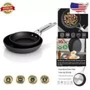 Durable Non-Toxic Frying Pan Set: 10 & 12 Inch for Induction and Gas Cooking