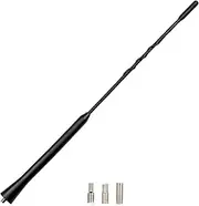 MAX COOL 16'' Car Power Antenna Radio AM FM Signal Antenna Mast Aerial Replacement Suitable for Nissan Navara 2005-ON Black