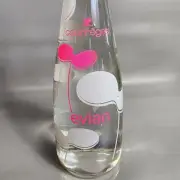 Evian Limited Edition 2012 Courreges Glass Bottle French Designer Unopened
