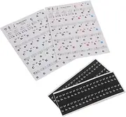 UPKOCH 2pcs Piano Keyboard Stickers for Beginners Decals Music Notes Transparent Removable Piano Learning Tool for Key Keyboards