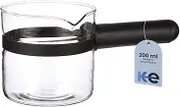 Anakel Home Replacement Coffee Pot Compatible with Express Coffee Machine, Universal Glass Jug, Glass, Long Handle, Microwave Safe, 200ml