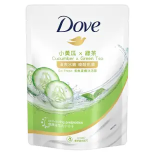 【Dove 多芬】滋養/go fresh系列柔膚沐浴乳補充包580g(滋養/舒敏/清爽/桃悅)