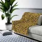 Retro Style Leopard Pattern Soft Warm Plush Throw Blanket 50"x60"