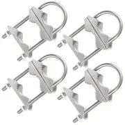 4 Pcs Double Antenna Mast Clamp Antenna Pole Mount Bracket V Jaw Block