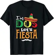 [X.Style] I'm Dos Taco Twosday Boy Girl Kids 2nd Birthday ds524 T-Shirt (S) Black