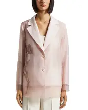 Peserico Single Breasted Mesh Overlay Jacket