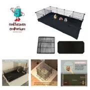 DIY Guinea Pig Cages with Waterproof Canvas Bottom,16 Panels Small Animal Cag...