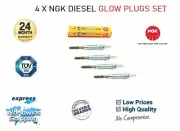 4x NGK GLOW PLUGS for RENAULT CLIO II 1.9 D 1998-2005