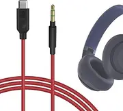 Geekria USB-C Digital to Audio Cable Compatible with Beats Solo 4, Skullcandy Crusher ANC 2, JBL Live 770NC Cable, Replacement Type-C Audio Cord (5.6 ft/1.7 m)