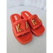 KARL LAGERFELD PARIS Women's Opal Stone Platform Slides Sandals Opal Size 5M