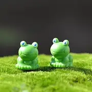 50 pcs Mini Frogs Green Frog Miniature Figurines,Miniature Resin Home Décor Terrarium Crafts Ornament Accessories for Garden Home Decor