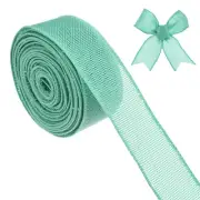 Burlap Ribbon, 1.5" x 10 Yards Burlap Wired Edge Ribbon [Light Blue]