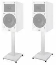Pair 21” Steel White Stands For JBL ARENA 130 Bookshelf Speakers