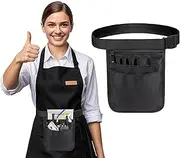 [ccotikosee] Waitress Apron with Pocket, Server Work Tools Waist Bag, Adjustable Utility Belt for Nurse, Hair Stylists