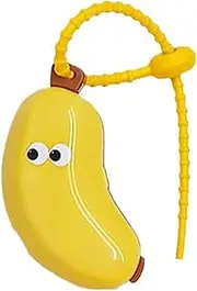 Banana Toothbrush Cover with Toothpaste Dispenser, Cute Banana Toothbrush Case, Portable Toothbrush Head Holder for Home Travel Outdoor Camping (Yellow)