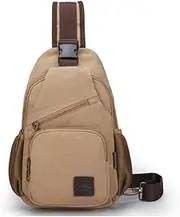 [SIMU] Sling Bag Pack Canvas Shoulder Sling Backpack Small Crossbody Chest Bag for ipad mini