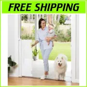 Mesh Retractable Baby Gate 41" x 71" with 3-Way Locking - Safe for Kids & Dogs