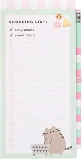 Grupo Erik Pusheen Magnetic Organiser | Magnetic Shopping List | 4 x 8 inches - 10 x 21 cm | Magnetic Notepad | Magnetic Fridge Notepad | Pusheen Gifts | Pusheen Cat