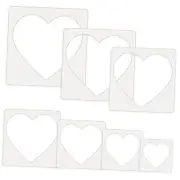 14 Pieces Large Stencil for Painting on Wood Plastic 5 Point Stencil Heart