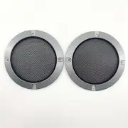 2- 4" Speaker Cover Grill For Car Audio DJ PA Speaker Dark Gray Frame Metal Mesh