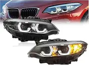 Headlights Compatible For BMW 2 Series F22 F23 218 220 M2 2014-2021 LED Car Lamp Daytime Running Light Dynamic Turn Signals Car Accessories(Xenon)
