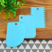 3PCS Plastic Scraper Blade Dough Cutter Cake Cream Spatula Home Baking Tools
