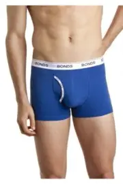 Authentic Bonds Mens Guyfront Trunks Underwear Shorts Briefs Blue/White