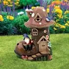 GardenKraft Solar Light-Up Gnome House / Charming Traditional Garden Decoration