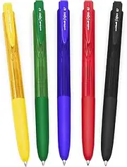 Uni-Ball Signo UMN-155-07 Gel Ink Retractable Rollerball Pen - 0.7mm Fine - Primary Tones - Pack of 5