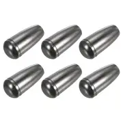 6Pcs 0.35"x0.71" Bell End Stopper Conical Bell Cord Rope Locks Fastener Black