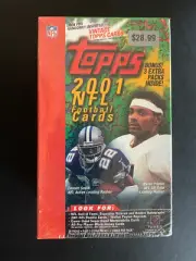 2001 Topps NFL Football Factory Sealed Unopened 32 Pack Blaster Box