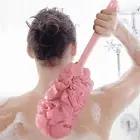 Hanging Long Handle Body Scrub Bath Back Brush Shower Loofah Mesh Bath Ball Tool