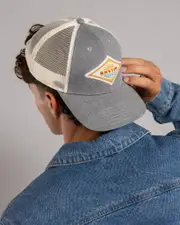 [Rhythm] Rhythm Men's Frame Trucker Cap in Charcoal Grey One Size Charcoal Grey