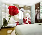 3D Red Rose 471 Blockout Photo Curtain Print Curtains Drapes Fabric Window AU