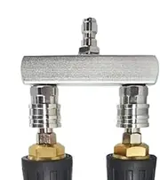 Turbo Nozzle for Pressure Washer, Double Turbo Nozzle, Pressure Washer Nozzle Tip - Car Wash Joint Double Head Double Nozzle Adapter 2-in-1 for Efficient Cleaning