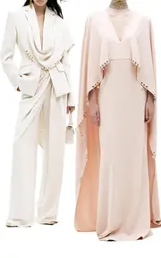 [Zuhair Murad] Charm-Detailed Cady Maxi Dress