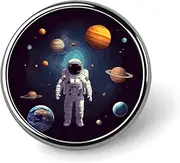 [FZMVSQH] Astronaut Solar System Planets Printed Round Button Pin Badges Metal Pinback Buttons 1 Inch Pins for Hat Shirt Clothing Bags Decoration