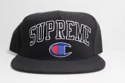SUPREME FW14 CHAMPION 5 PANEL CAP BLACK BRAND NEW W/ TAGS DEADSTOCK BOX LOGO