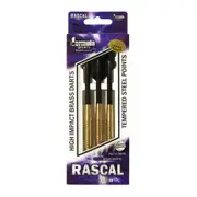 12pc Formula Sports Rascal 22g Brass Barrel Darts Tempered Steel Tip Nylon Shaft