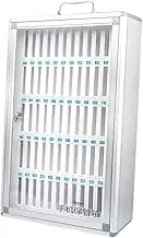 Generic Phone Holder Cabinet, Wall-Mounted Lock Box for Secure Mobile Device Storage in Exam Settings, 60 Slots