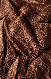 German RAYON Bear Fabric HENNA BROWN short pile 130cm x 50cm (#A)