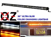 30" Slim LED Light Bar White Amber mini Dual Color changing Offroad truck utv xs