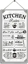 Kitchen Rules Sign, Motivational Wall Decor, Wood Hanging Plaque, Funny Home Accent for Kitchen, Housewarming Gift