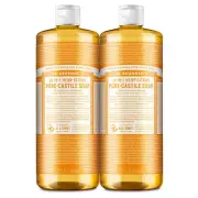 Dr. Bronner's - Pure-Castile Liquid Soap (Citrus, 32 ounce, 2-Pack) - Made with