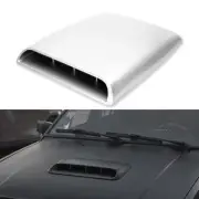 Silver Car Decorative Air Flow Intake Scoop Bonnet Vent Cover Hood Universal