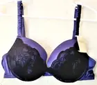 34C Affinitas Padded Underwire Plunge Push Up Bra 0411