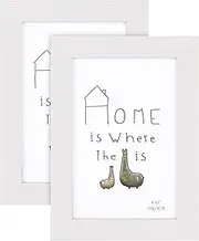 2 Pieces Photo Frame 4"x 6" Picture Frame Certificate Photo Frames Freestanding Wall Mountable Solid Home Decoration Photo Display Frame, 10 * 15cm, White